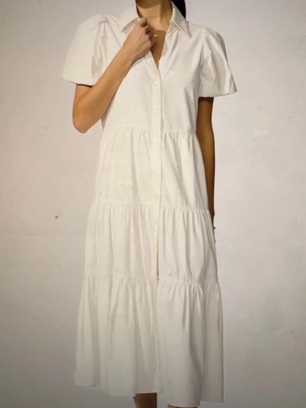 Like new- Worn ONCE! EUC Brochu Walker $348 Havana Dress in Ivory, Medium - Picture 2 of 6